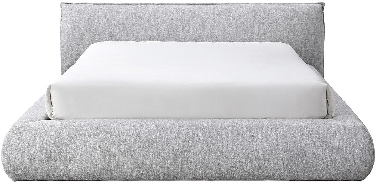 Vente-unique Bed met opbergruimte stof lichtgrijs 180 x 200