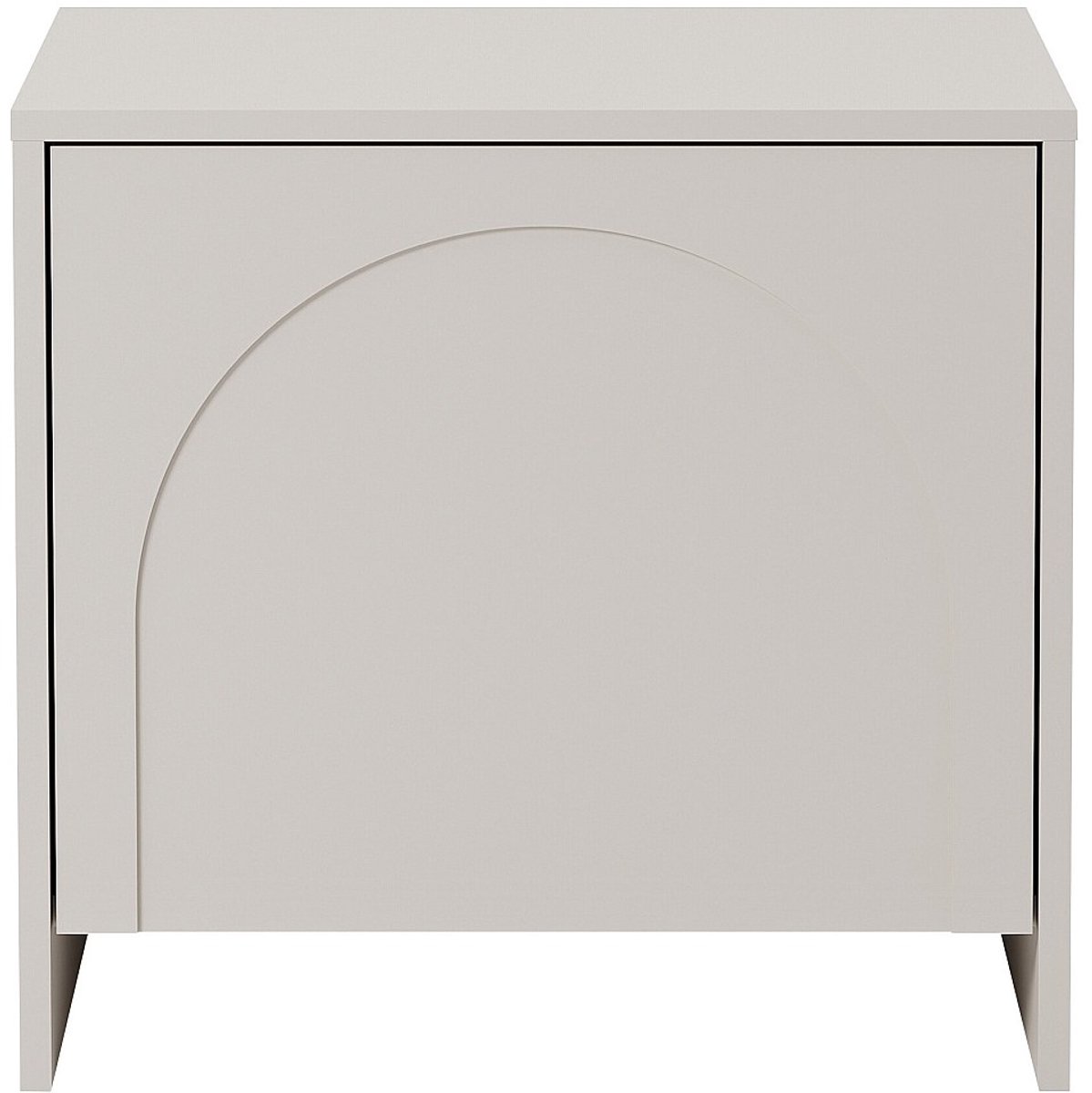 Vente-unique Set van 2 nachtkastjes met 1 deur - Beige - NALYRA van Maison Céphy