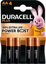 Duracell Plus alkaline AA-batterijen - 4 stuks