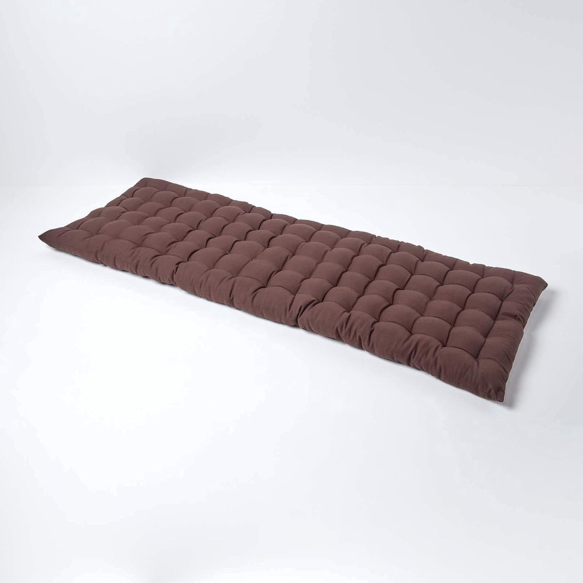 Stunq® Duurzame en Ademende Tuinbankkussen van Katoen, 143x48cm, Bruin