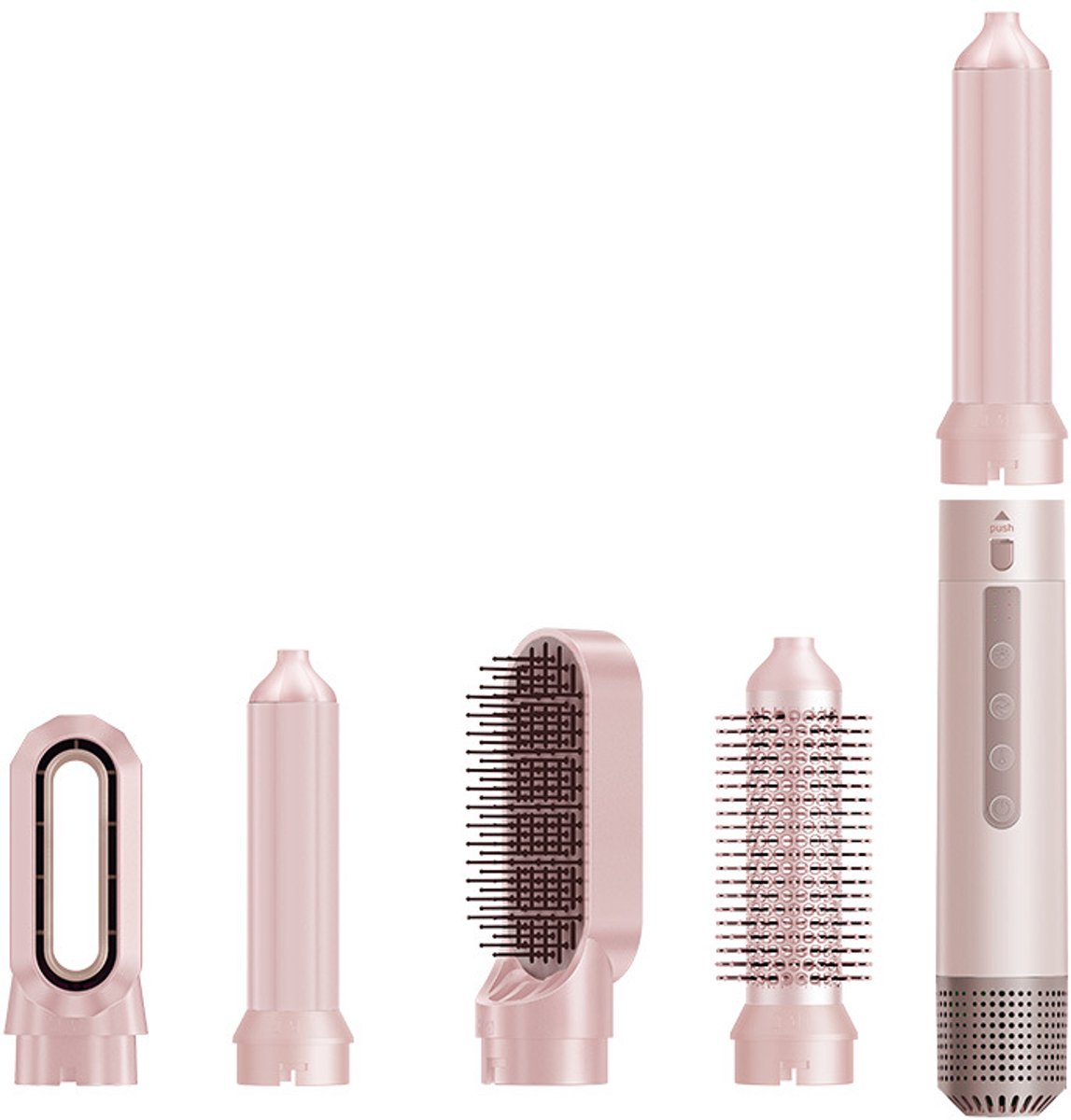 5 in 1 hete lucht styler en haardroogborstel - met 5 verwisselbare accessoires