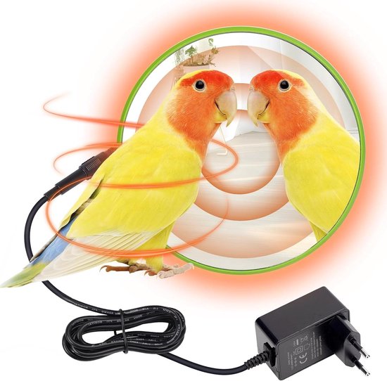 Chauffage Pour Cage à Oiseaux - Ampoule économe Avec Protection, Thermostat, Pour Perruches, Reptiles