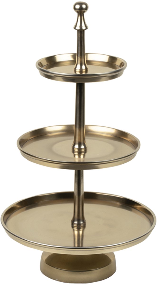 keuken etagère champagne goud rond 3 lagen 48cm*