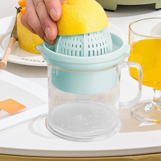 Sapmachine, Handmatige citroensapper persmachine met kopje en zeef, Citrus Press Squeezer, Draagbare fruitsapmachine voor thuis, Keuken, Eetkamer, Citrussapmachine voor sappig fruitextract van Merkloos — afbeelding 2
