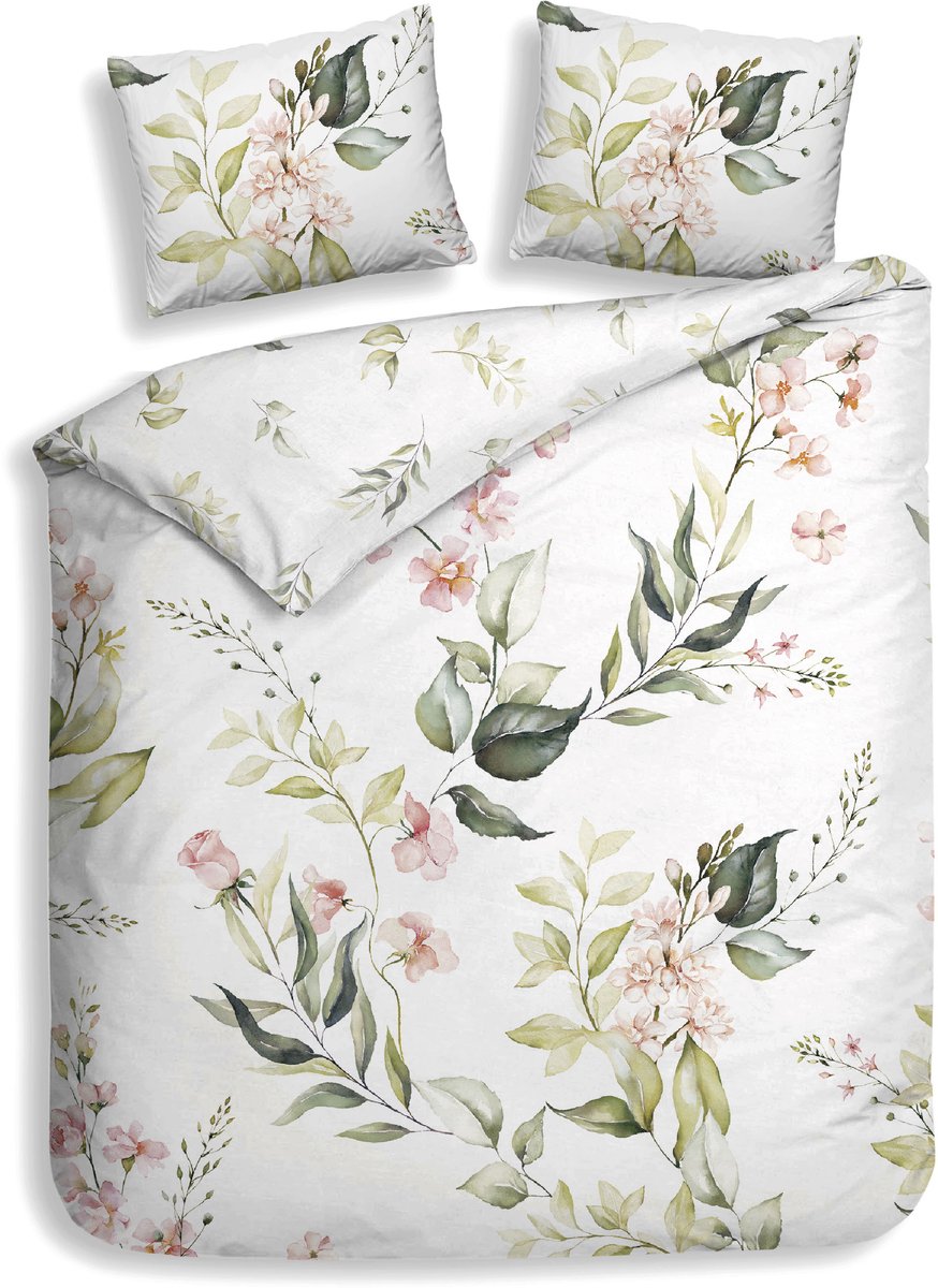 Heckettlane Dekbedovertrek Alloro - Effen Bedlinnen - 240x200-220 cm - Lits-Jumeaux - Wit - Dekbedovertrek van 100% Katoen-Satijn White