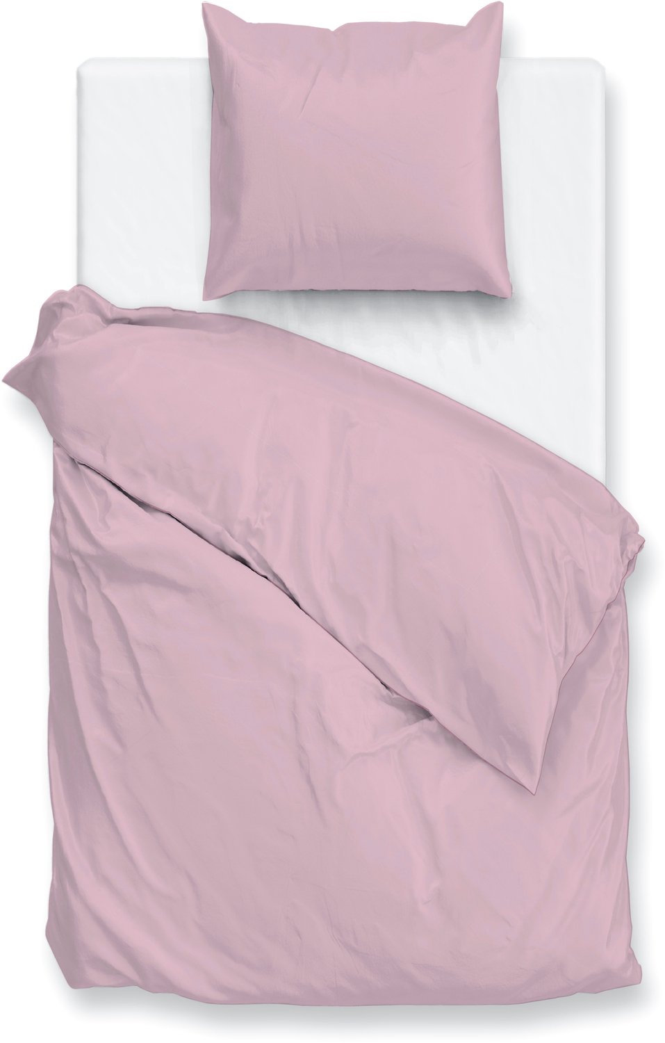 Zohome Dekbedovertrek Percalle - Effen Bedlinnen - Roze - Dekbedhoes van 100% Katoen-Perkal Lilac Pink