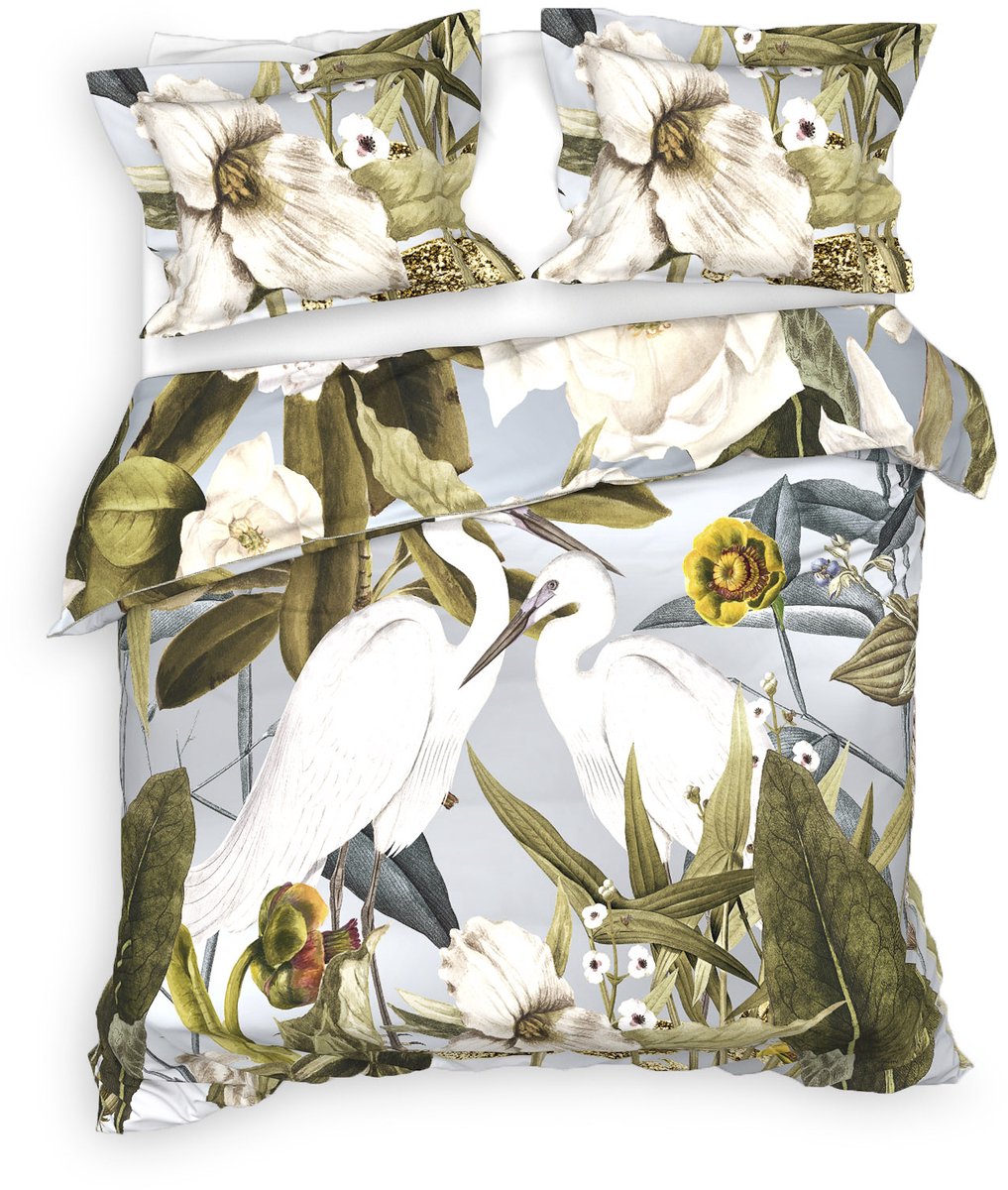 Heckettlane Chanda Dekbedovertrek - Lits-Jumeaux - Dekbedovertrek van 100% Katoen-Satijn - 240x200-220 cm - Lits-Jumeaux - Multi