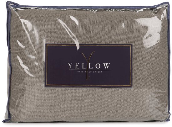 Yellow ICA Plaid - 100% Katoen - 140x200 cm - Taupe