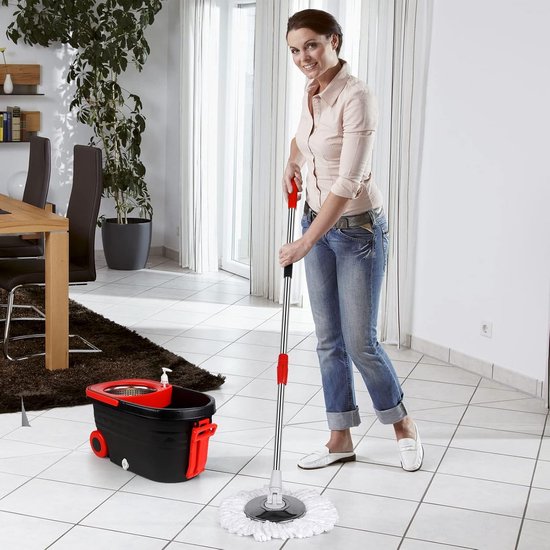 Makhome 5in1 Dweilset met Emmer - Spin Mop met 3 Opzetstukken & 360