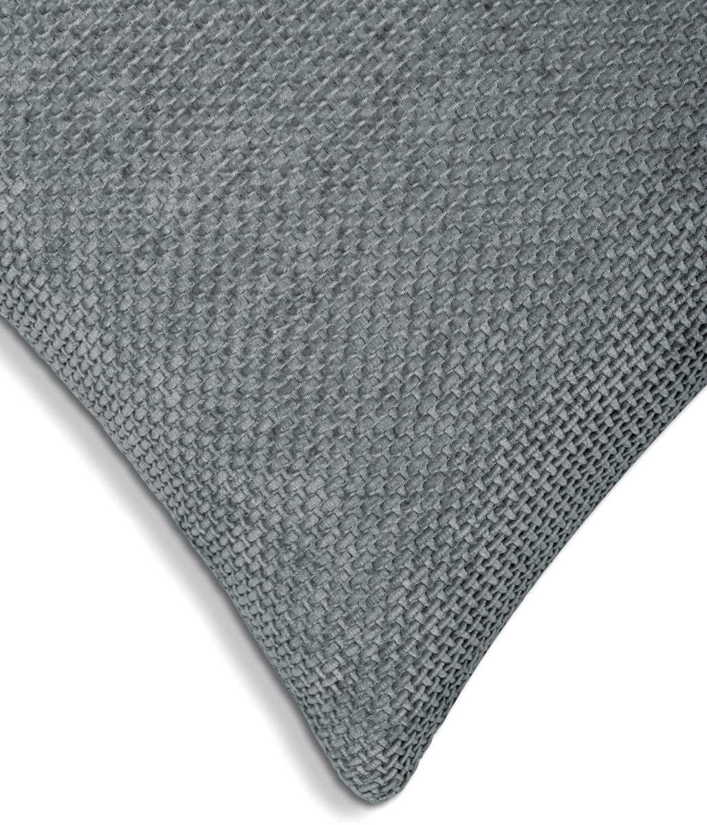 Heckettlane Sierkussen Velours Panama - Classic Anthracite - Sierkussens 48x48 cm - 100% Polyester Velours - Inclusief Binnenkussen
