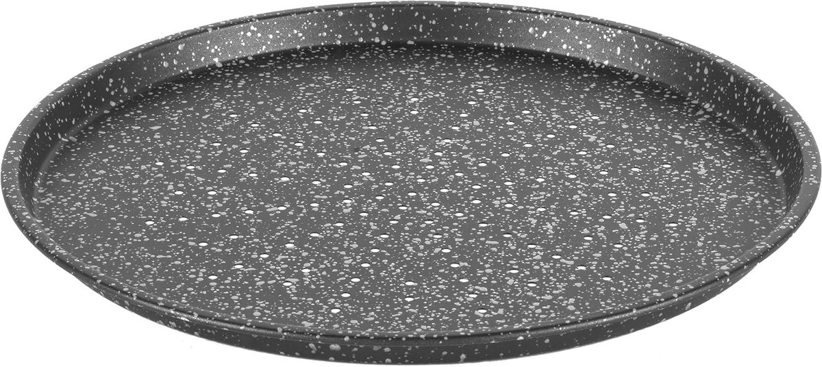 365 Staal Non-Stick Pizza Tray - 145 Inch Diameter - 1 cm Hoogte