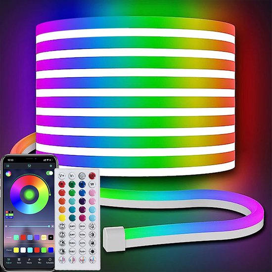 10 m Flexible LED Strip 220 V LED Neon Flexible Tube 120 LEDs IP65 Waterproof Multiple Colours for Home, DIY, Holiday, Festival, Decoration, EU Plug