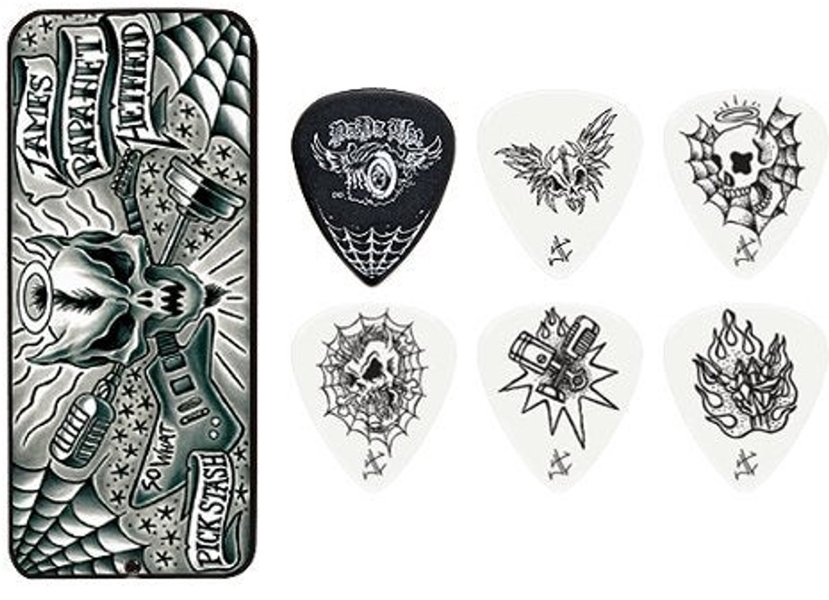 Dunlop James Hetfield Metallica opbergblikje met plectrums