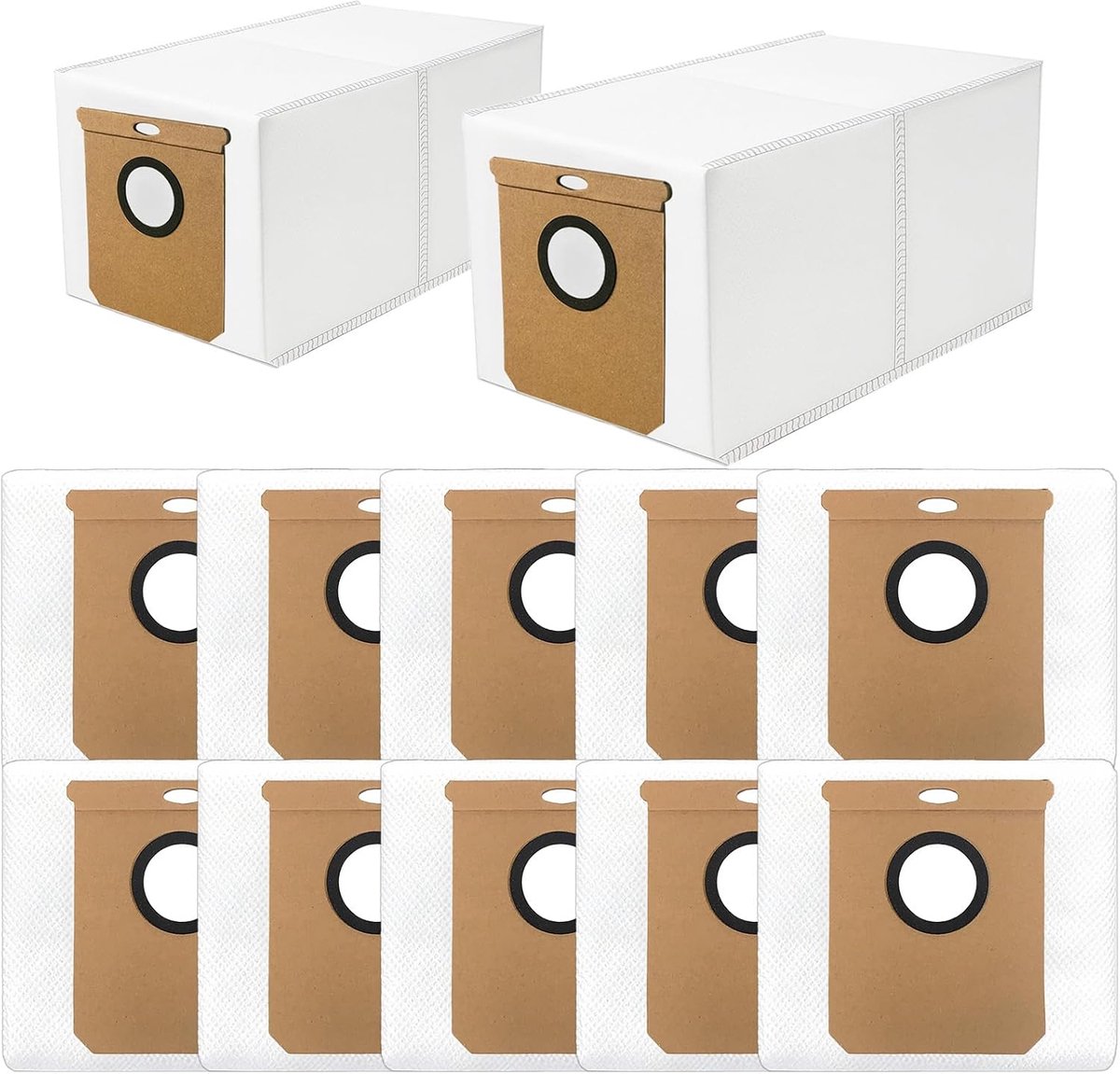 Stofzakken - 12 Stuks - Geschikt voor Eufy L60 SES / L50 SES Robotstofzuiger - Accessoires voor Stofzuigerzakken - Vervanging — afbeelding 1