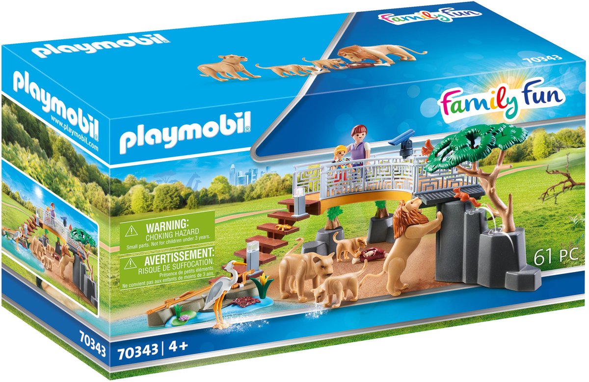 PLAYMOBIL Family Fun Leeuwen in het buitenverblijf - 70343