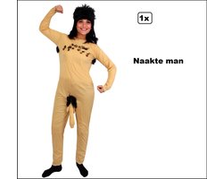 Kostuum naakte man in Adam style mt.M/L - Carnaval thema feest optocht party