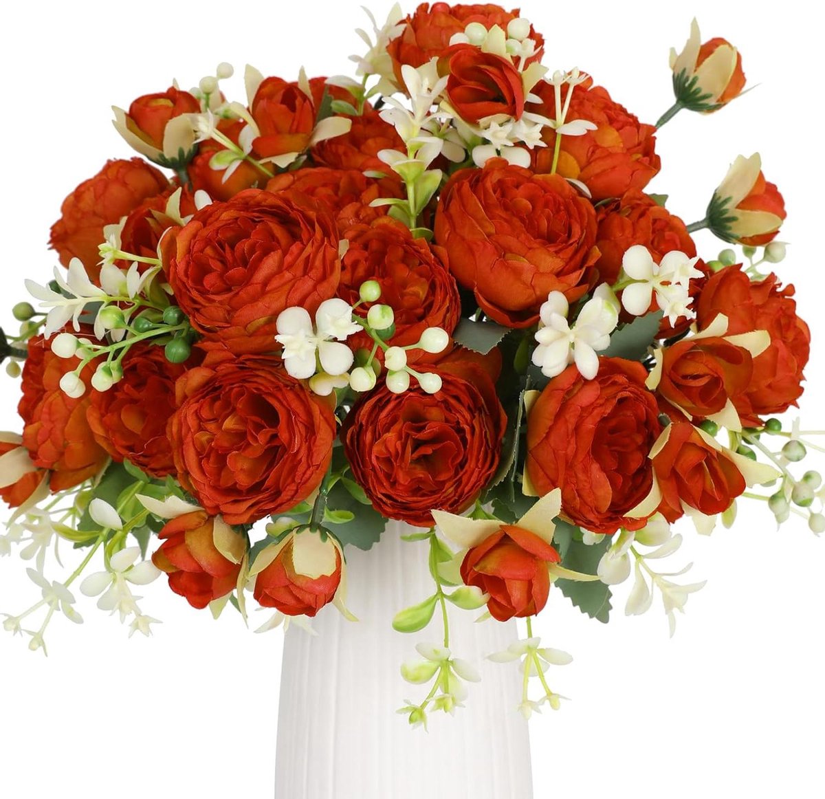 Cosensi Oranje Kunstbloemen Bundel voor Bruiloft en Tafeldecoratie thuis Any