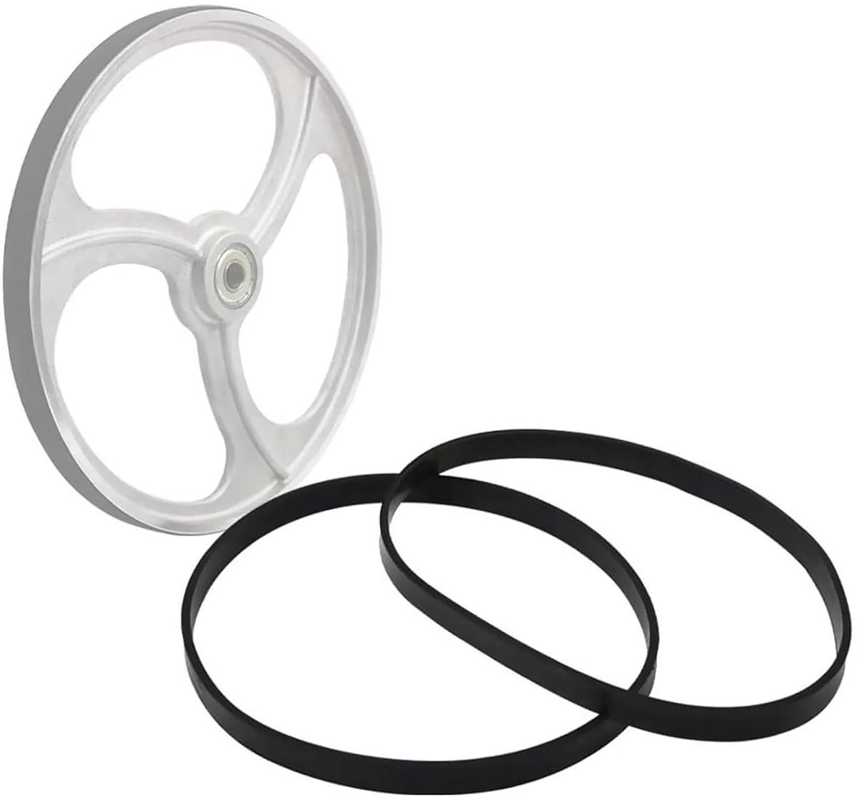 Set van 2 lintzagen voor houtbewerking - antislip rubberen band - 205 mm - zwart
