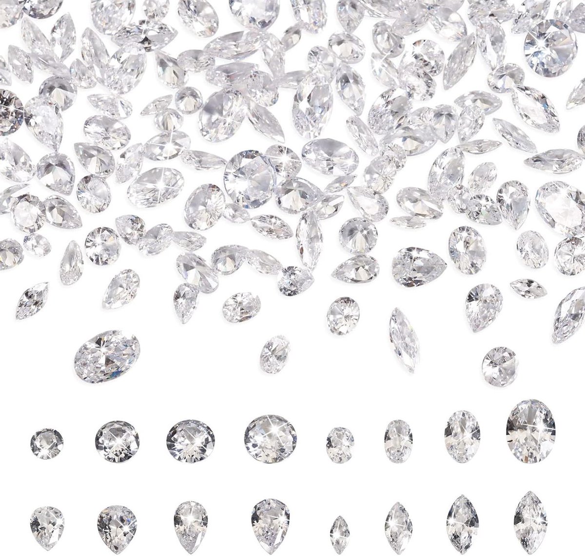 Cosensi - Kubieke Zirkonia Steen Cabochons voor Sieraden - Facet en Gevormd - Zelf Sieraden Maken