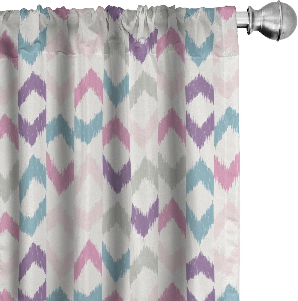 ABAKUHAUS Geometrische Gordijnen – Chevron Zigzag – 2x75x225 cm – Meerkleurig Mehrfarbig