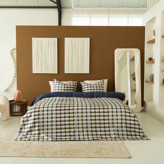 Kayori Nemuro Dekbedovertrek Katoensatijn - 260x200-220 + 2 slopen - Lits-jumeaux - Zacht, Ademend & Vochtregulerend - Multi