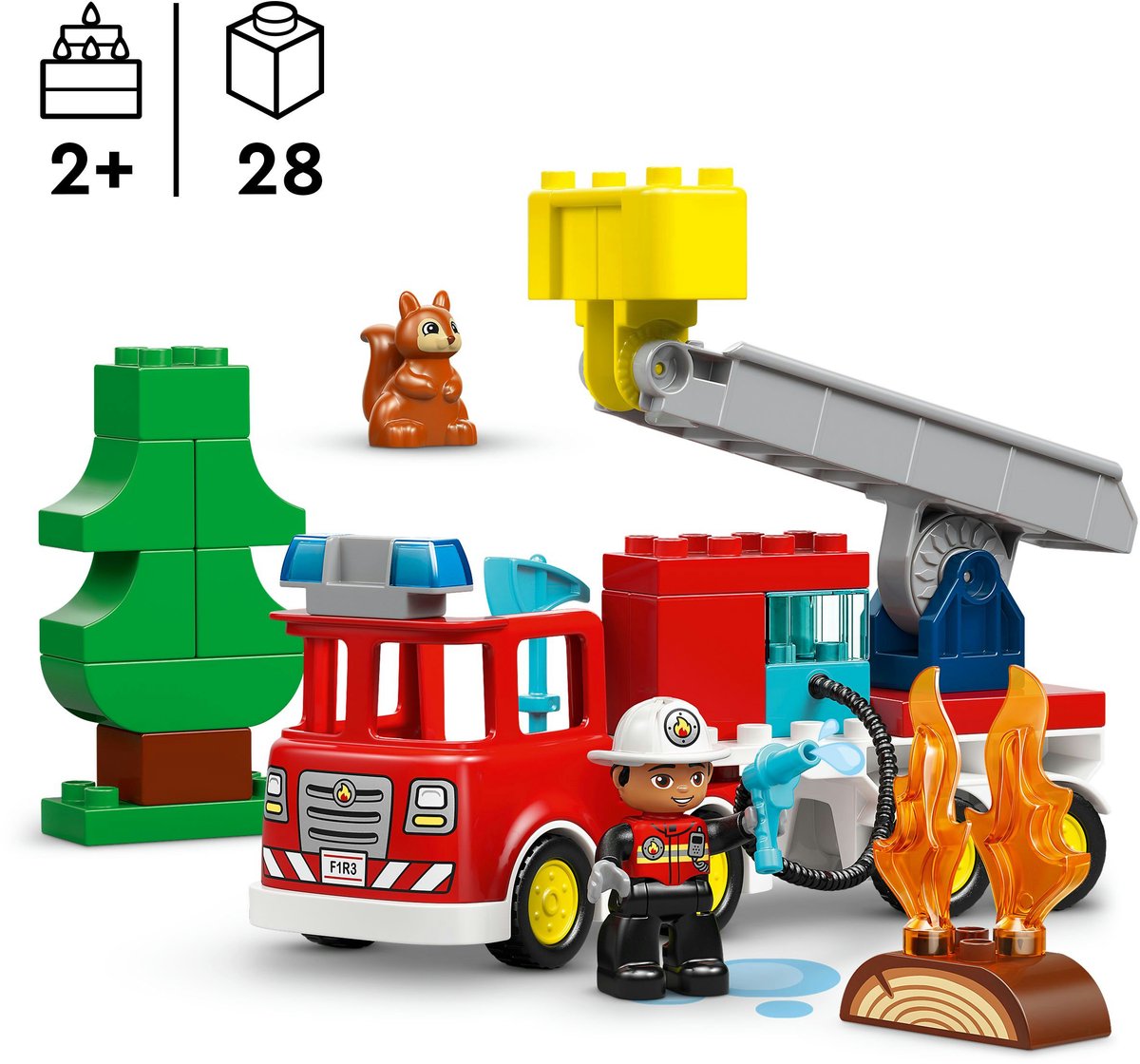 LEGO Duplo - Brandweertruck - Inclusief slang en brandweerman — afbeelding 5