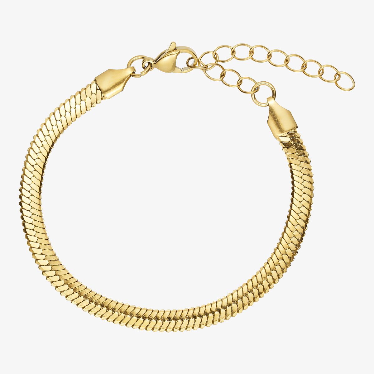 Wolff Jewelry - Kleo - Armband - 5mm - Gold Plated - Verguld - Goudkleurig - Waterproof - Dames - Cadeau - dochter - vrouw – vriendin – moeder - verjaardag- Trendy