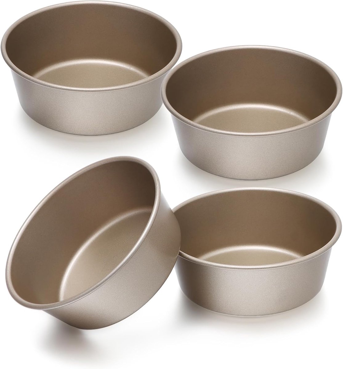 4 Stuks Mini Brood Hamburger Bun Vormen – 11.5cm Ronde Koolstofstaal Bakvormen