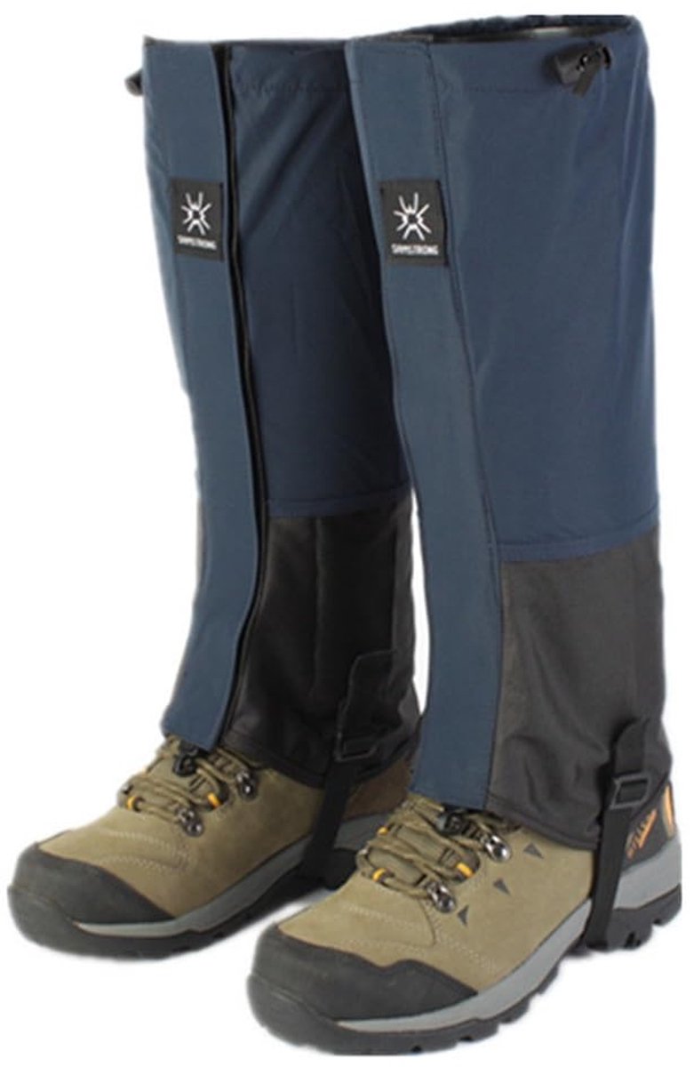 Waterdichte beenkappen Beenwarmers Geschikt voor bergbeklimmen Ademende beenbescherming Beschermt tegen sneeuw zand en modder Unisex Outdoor beenkappen voor volwassenen Blauw