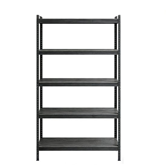 Zware Opbergrek met 5 Verstelbare Planken - Staal en MDF, 150 cm Hoog