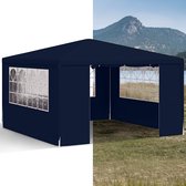 Partytent opvouwbaar - Paviljoen - 4x4m - Easy up - Waterdicht - met Zijwanden - Weerbestendig - Blauw