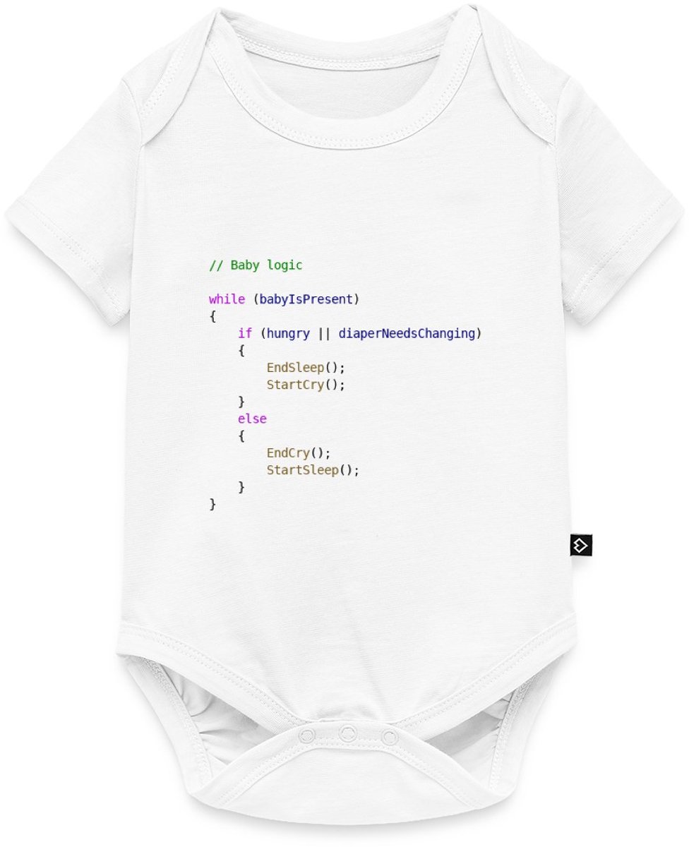 Baby Logica Programmeur Cadeau Baby Rompertje Met Korte Mouwen