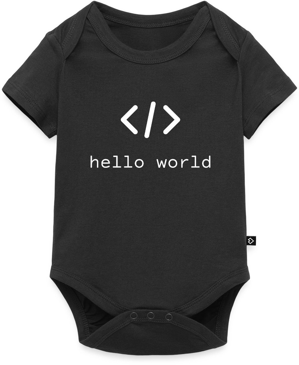 Hello World Programmeurs Baby Rompertje Met Korte Mouwen