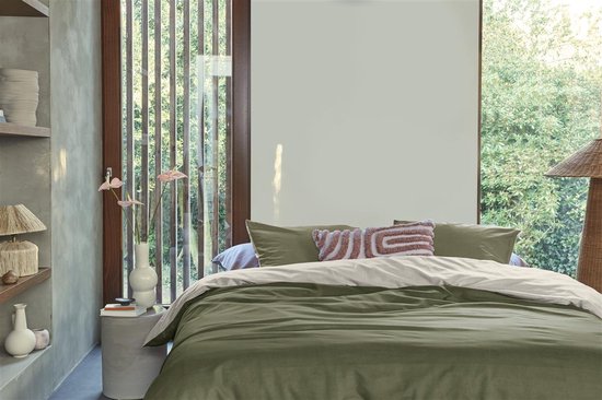 Vtwonen - Duo dekbedovertrek - Lits-Jumeaux - 240x200/220cm - Olijfgroen van Merkloos — afbeelding 2