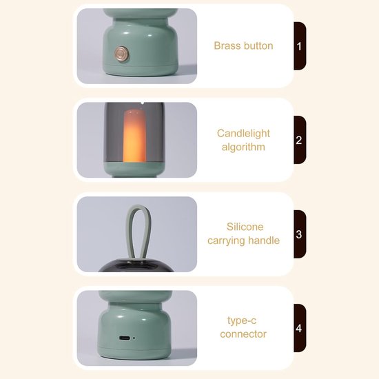 Camping lamp - kampeerlamp - tentlamp - kampeerlantaarns - LED-tentlantaarn - voor de kinderkamer, tent, slaapkamer, woonkamer, wandelen, vissen, uitje, cruise — afbeelding 2