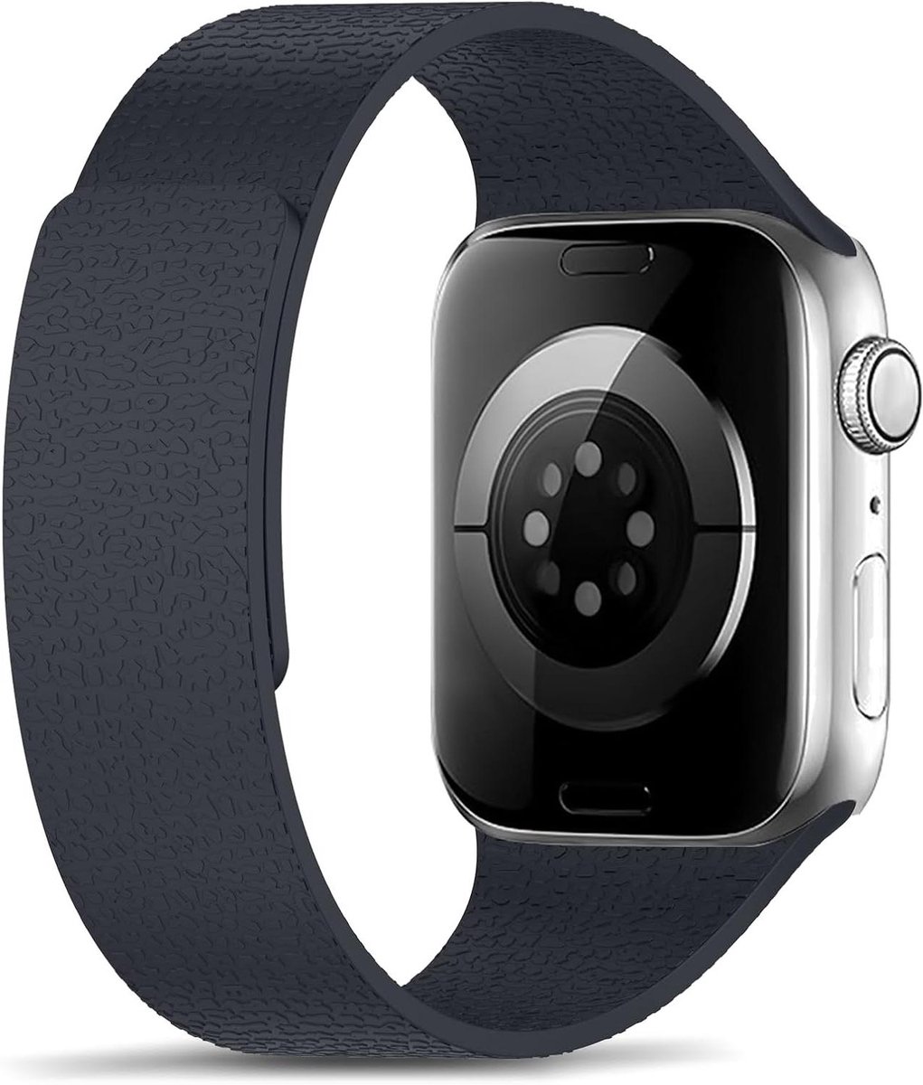 Cosensi - Magnetische siliconen reservearmband voor Apple Watch, cosmic grey, geschikt voor verschillende series - 42 mm 41 mm.