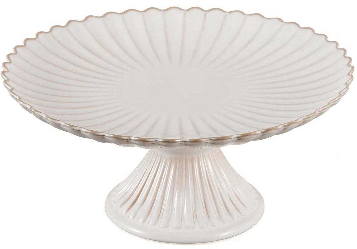 Bloomy Taartplateau op Voet - 33cm x 14cm - Porselein