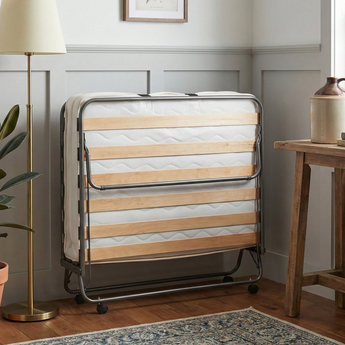 Troonz® Opklapbed Verona 120x200 cm – Opklapbed - Logeerbed met Luxe Ergonomisch Matras van 12 cm - Tweepersoonsbed