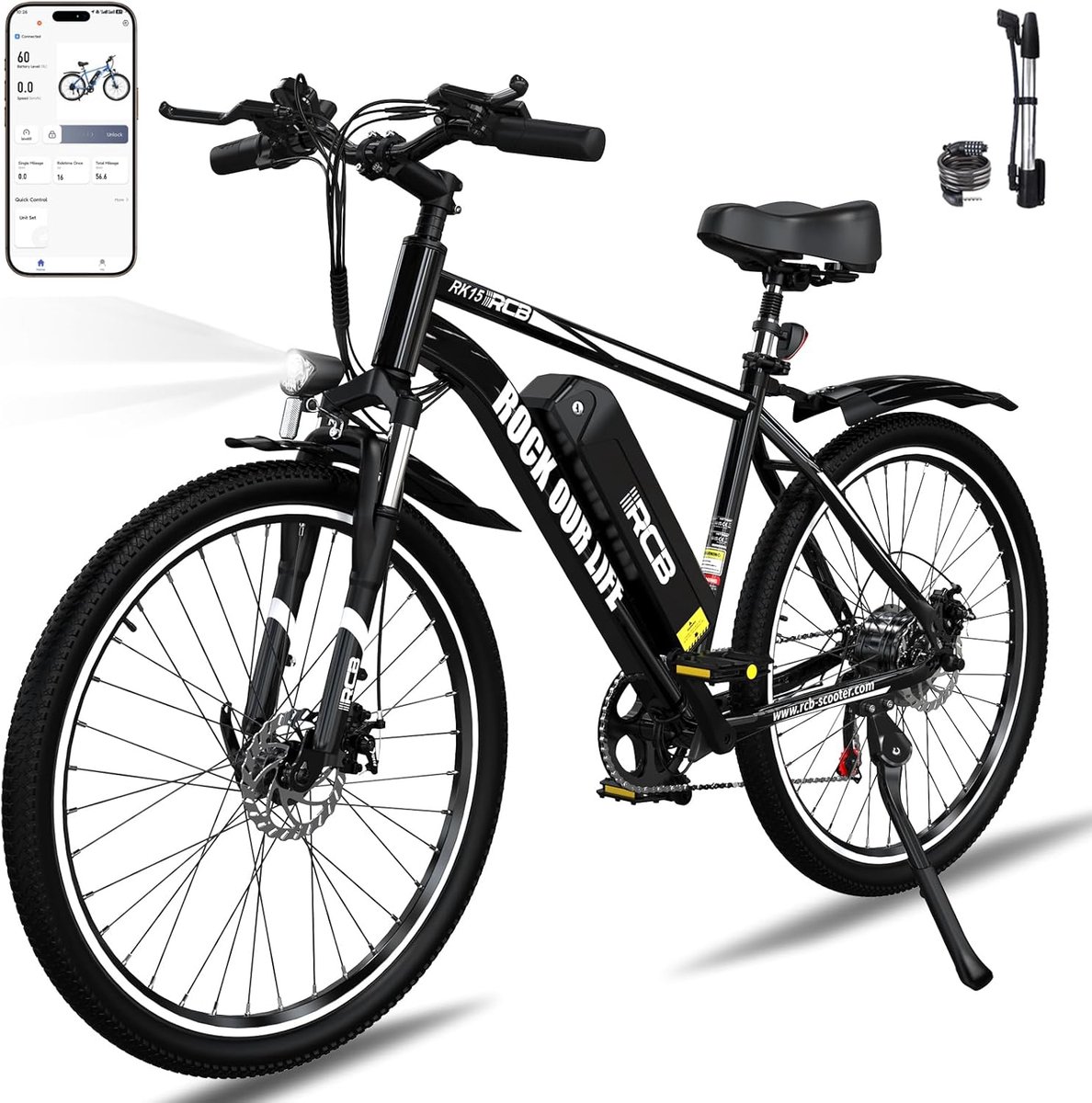 RCB Elektrische Fiets | Electric Mountain Bike | 36V12AH verwijderbare Batterij | 250W