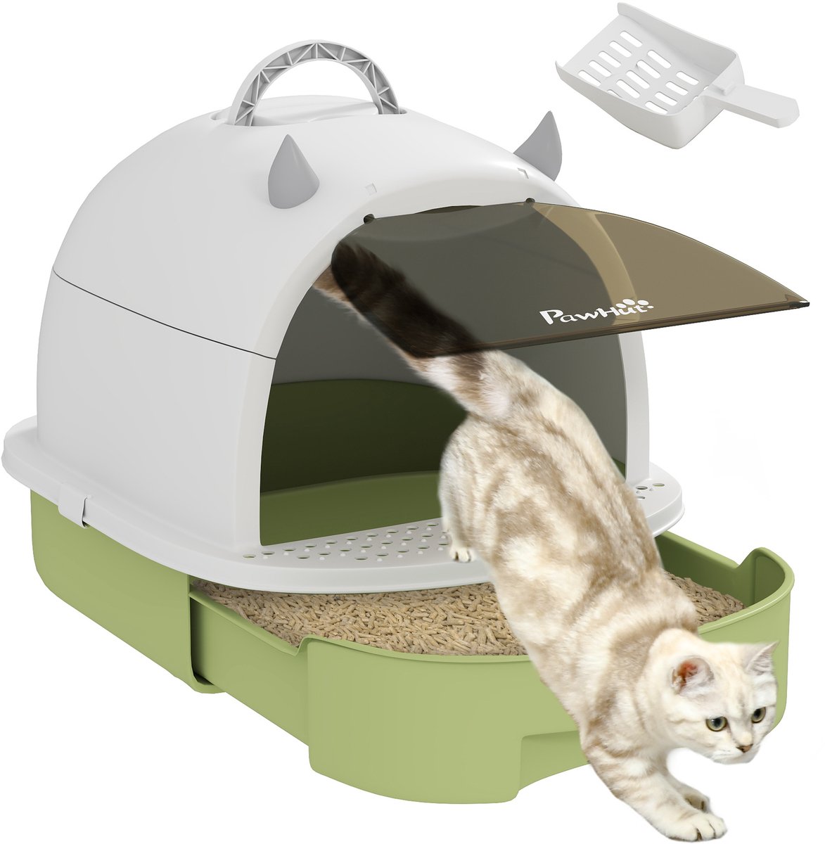 PawHut-kattenbak-PP-40,5x52x39cm-groen