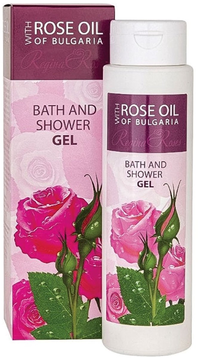 Luxe Bulgaarse rozen bad en douche gel - rozenolie - planten extracten - zachte geurend huid 250ml