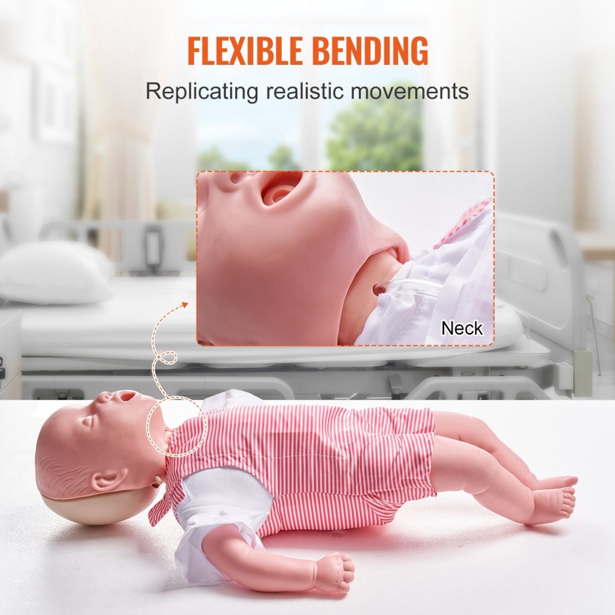 Baby Reanimatiepop - CPR/Heimlich Trainingsmodel - Verstikking & Luchtwegobstructie Training - Professioneel - Voor EHBO & BHV Opleiding — cadeau in Cadeau-ideeën - foto 6