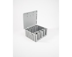 WagoBox XL Lasdoos – 4 ingangen – 11,5 x 16,2 cm – Grijs – IP20 – Kunststof