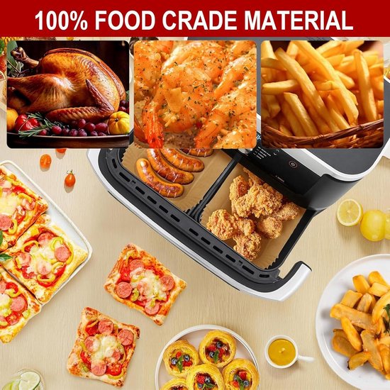 Siliconenvorm heteluchtfriteuse accessoires voor COSORI Blaze TwinFry XXL 10L, 3 stuks Airfryer siliconenvorm accessoires voor COSORI TwinFry 10L, COSORI heteluchtfriteuse 10L Air Fryer siliconen