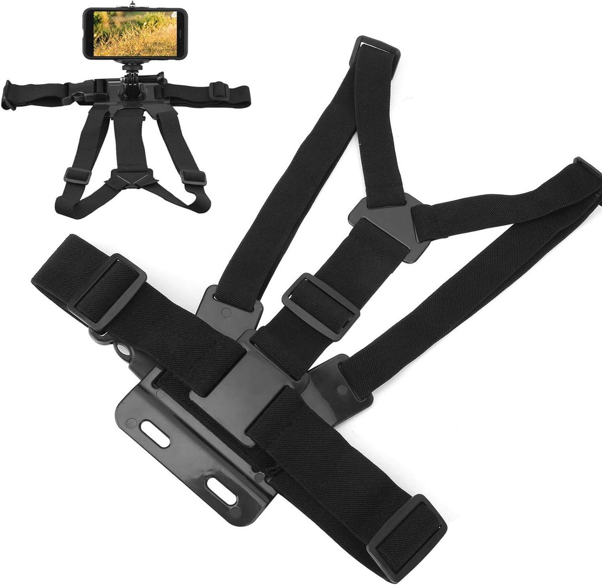 EGoods - Camera borstband houder riem voor fietsen en mobiele telefoon met clip