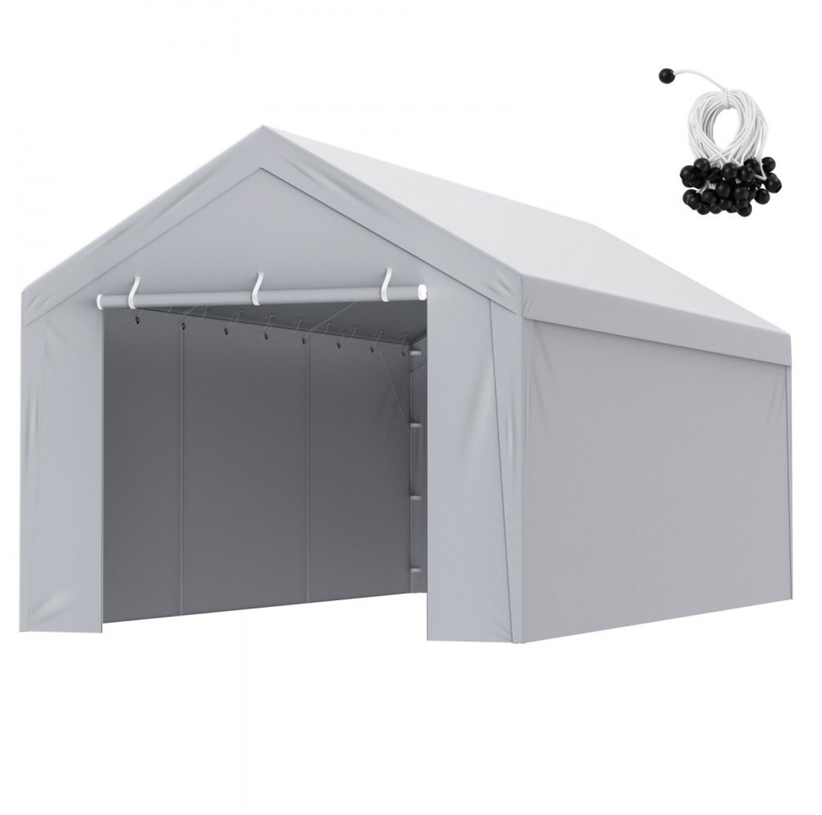 Bol.com Carport & Garagetent - Zeilset - Dak en Zijwanden - Afmeting 3 x 6 m - Waterdicht - UV-bestendig - Met Spanbanden - Fram... aanbieding
