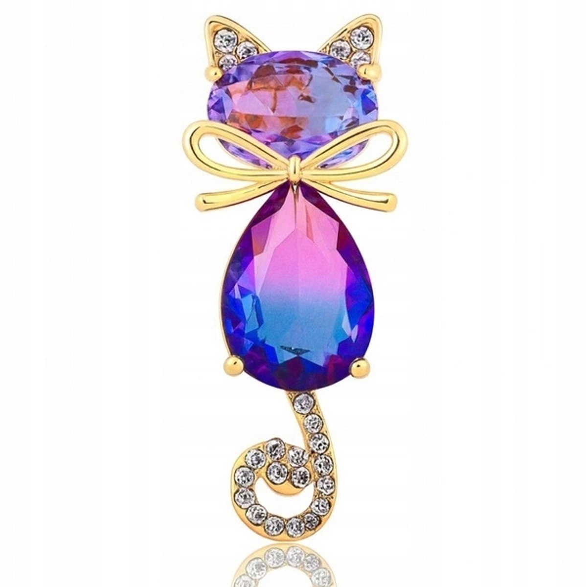 ECARLA Kristallen Broche Katje BZ220 - Stijlvolle Dames Accessoire