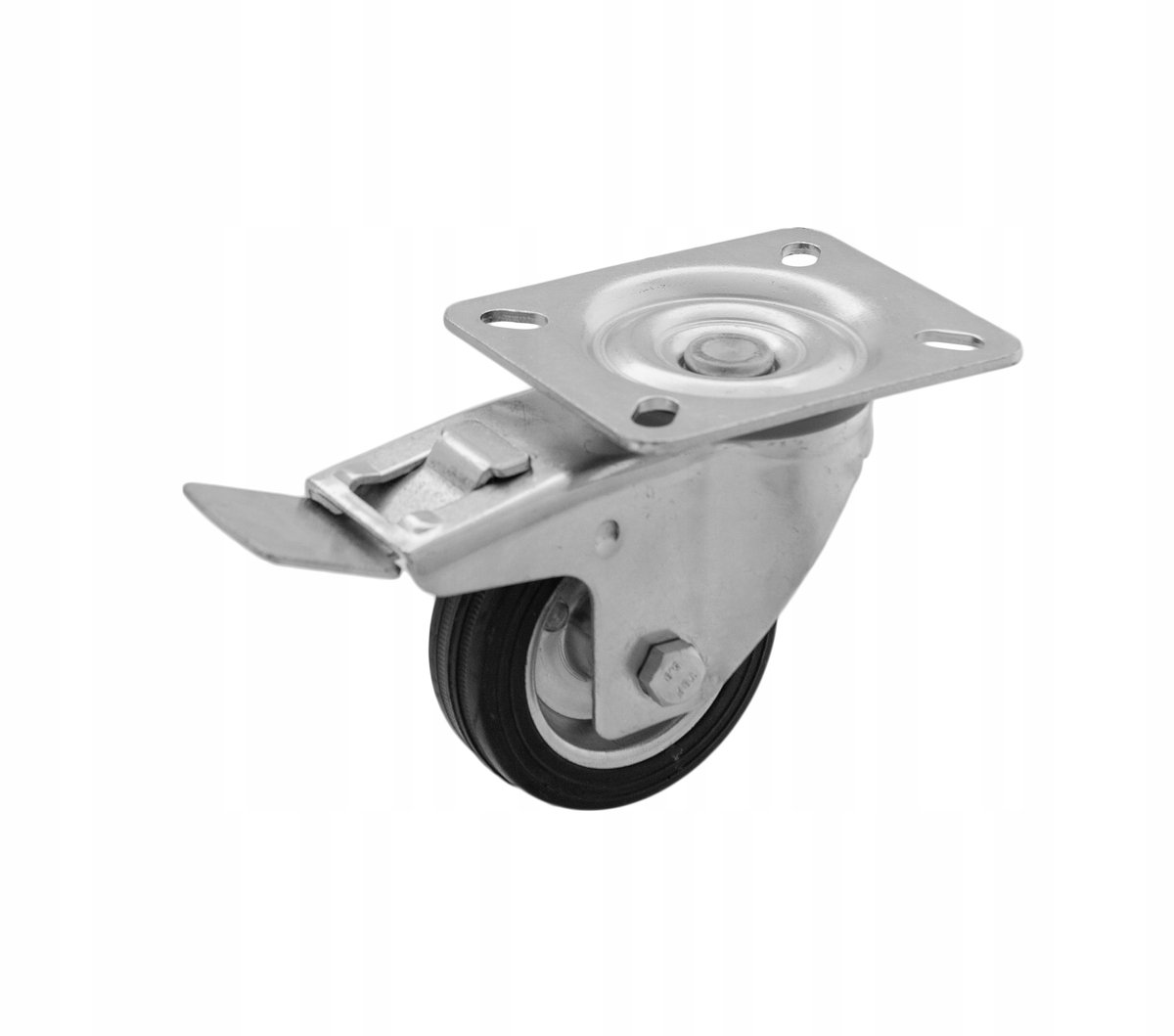 Rader - Draaibaar Wiel Set - Staal-Gummi - 75 mm