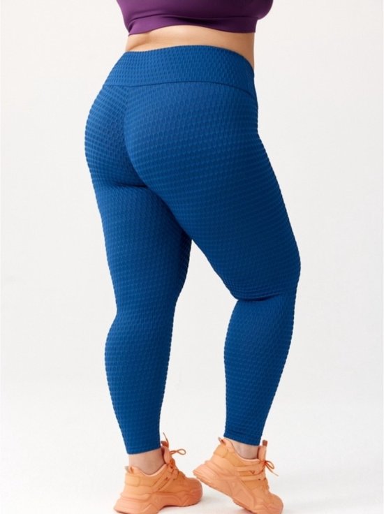 IMPULSE PLUS SIZE Anti-Cellulitis Legging voor Dames maat XXXL navy blue fitness crossfit gym training — afbeelding 3