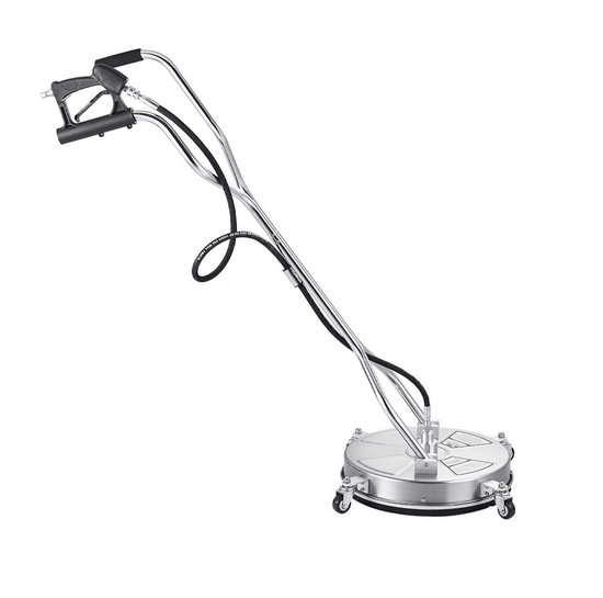 Oppervlaktereiniger Terrasreiniger - Voor Hogedrukreiniger - 46,5 cm Diameter - RVS - 4 Wielen - 2 Sproeiers - Max. 4000 PSI — afbeelding 3